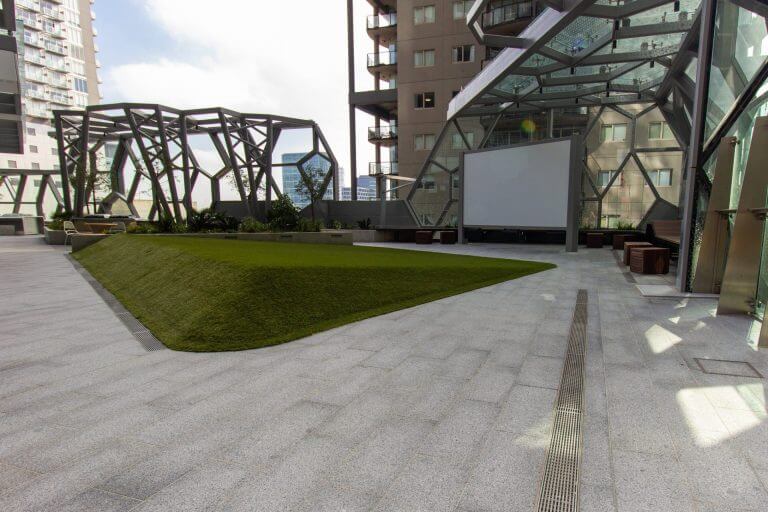 External Trench Drain West Side Place Click Drain scaled 1