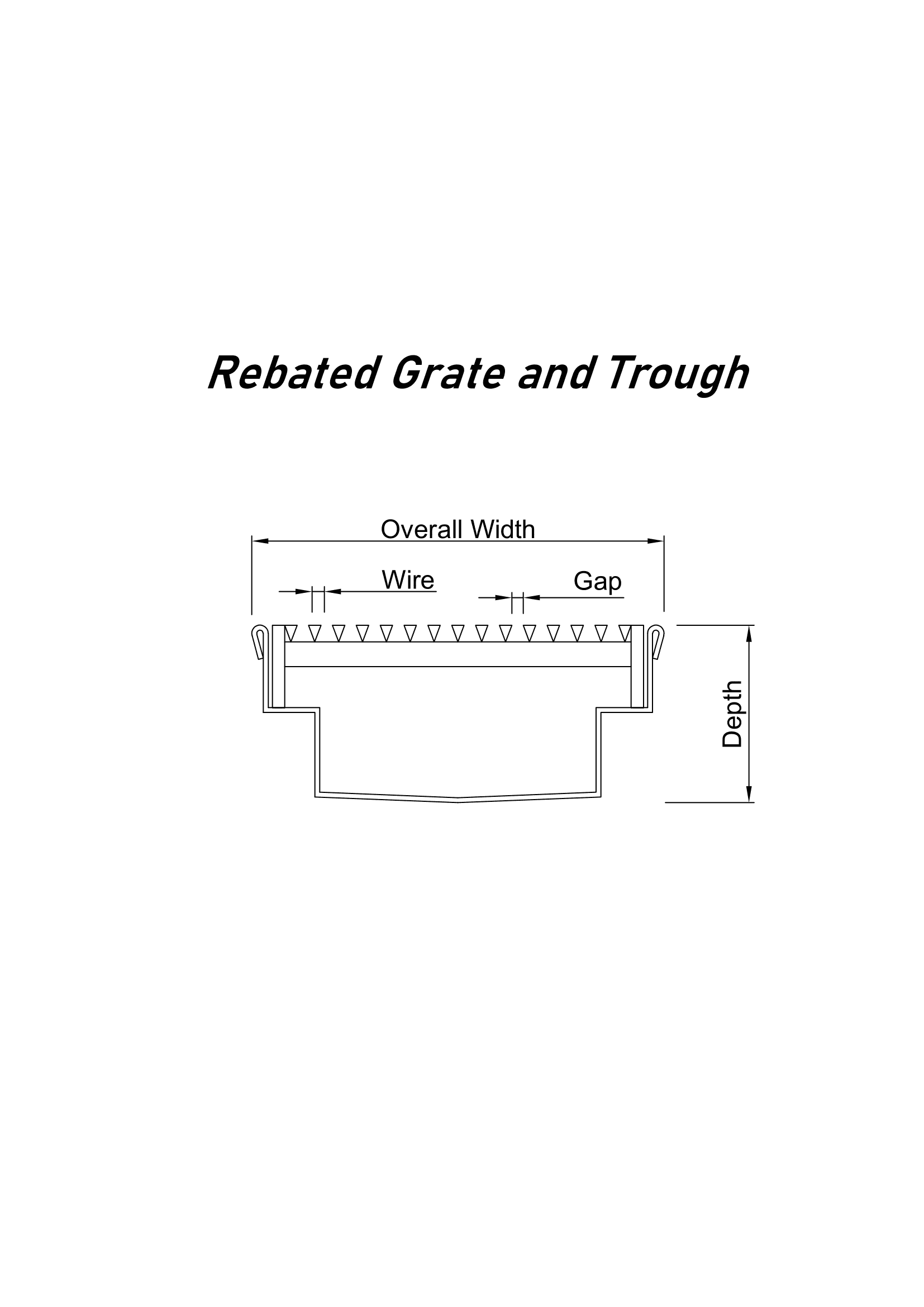Rebated grate and trough 1