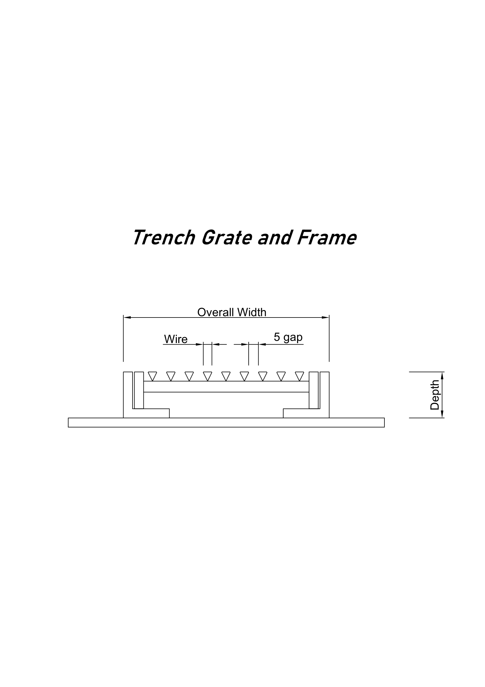 Trench grate and frame 1